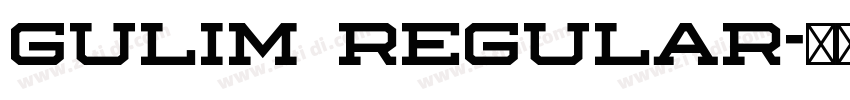 Gulim regular字体转换